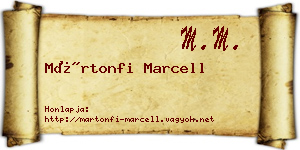 Mártonfi Marcell névjegykártya